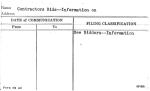 Contractors Bids--Information on