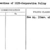 Conventions of 1939-Corporation Policy