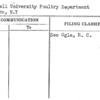 Cornell University Poultry Department
