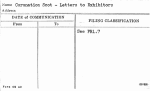 Coronation Scot - Letters to Exhibitors