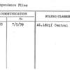 Correspondence Files