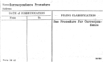 Correspondence Procedure