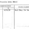 Coss, Priscilla Alden (Miss)