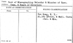 Cost of Mimeographing Calendar & Minutes of Exec. Comm. & Board of Directors