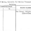Cost of Moving Exhibits for Marine Transportation Building