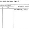 Cramer, Marie Le Grand (Mrs.)