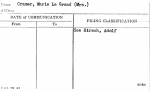 Cramer, Marie Le Grand (Mrs.)