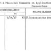 Credit & Financial Comments on Applications for Concessions