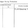 Cree, Edgar String Orchestra