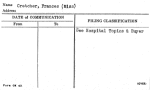 Cretcher, Frances (Miss)