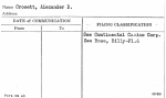 Crosett, Alexander D.