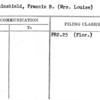 Crowninshield, Francis B. (Mrs. Louise)
