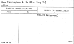 Cunningham, V.E. (Mrs. Mary E.)