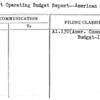 Current Operating Budget Report--American Common