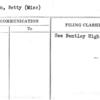 Cushman, Betty (Miss)