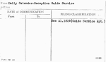 Daily Calendar-Reception Guide Service
