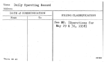 Daily Operating Record