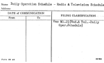 Daily Operation Schedule - Radio & Television Schedule