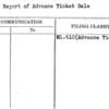 Daily Report of Advance Ticket Sale