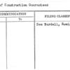 Dates of Construction Guarantees