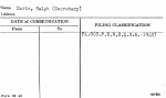 Davis, Ralph (Secretary)