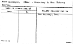 Deckinger, (Miss) - Secretary to Geo. McAneny