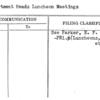 Department Heads Luncheon Meetings