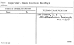 Department Heads Luncheon Meetings
