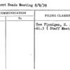 Department Heads Meeting 8/9/39