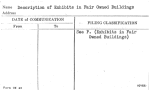 Description of Exhibits in Fair Owned Buildings