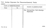 Design Expenses for Transcontinental Train