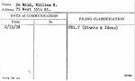De Wald, William N.