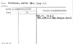 Dickinson, LaFell (Mrs. Lucy J.)