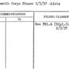 Diplomatic Corps Dinner 2/3/37 - Lists