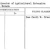 The Director of Agricultural Extension