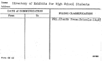 Directory of Exhibits for High School Students