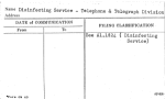 Disinfecting Service - Telephone & Telegraph Division