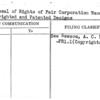 Disposal of Rights of Fair Corporation Name and Copyrighted and Patented Designs