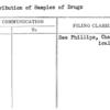 Distribution of Samples of Drugs