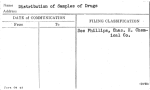 Distribution of Samples of Drugs