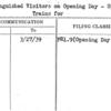 Distinguished Visitors on Opening Day - Special Trains for