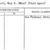 Driscoll, Mary E. (Miss) (Field Agent)