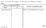 Drivers' Procedure on Arrival in Cities & Towns