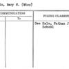 Drobnis, Mary M. (Miss)