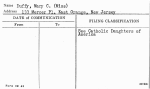 Duffy, Mary C. (Miss)
