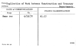 Duplication of Work between Construction and Treasury Departments