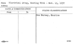 Electrical Group, Meeting With - Nov. 15, 1937