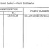 Electrical Labor--Cost Estimate