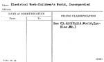 Electrical Work-Children's World, Incorporated