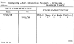 Emergency Adult Education Project - Syracuse - Onondaga County